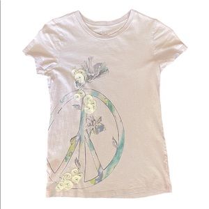 4/$20 Floral and Beaded Peach Shirt